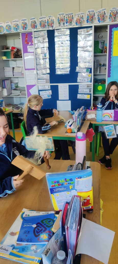 Spinning and Weaving in 5th Class