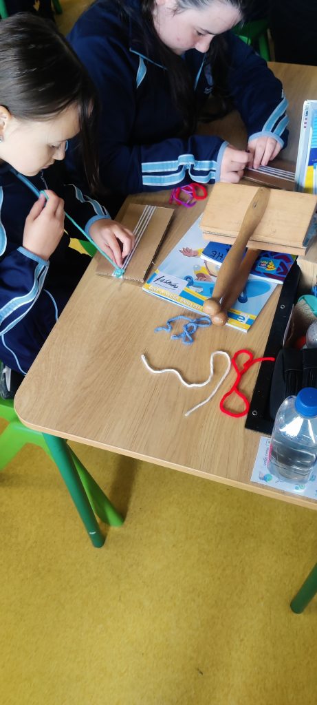 Spinning and Weaving in 5th Class