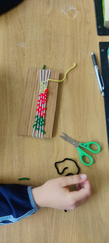 Spinning and Weaving in 5th Class
