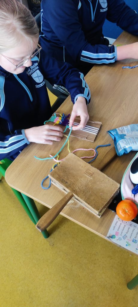 Spinning and Weaving in 5th Class